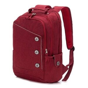 Laptop Red Backpack Travel Waterproof Backpack for Women and Men